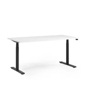 Höhenverstellbarer Arbeitsplatz mit Rundrohr Fußgestell